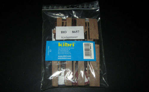 H0 gauge Churchwall, rough stone + gates 110 cm length (sealed bag + plan) H0.1-87.HO Kibri.8657
