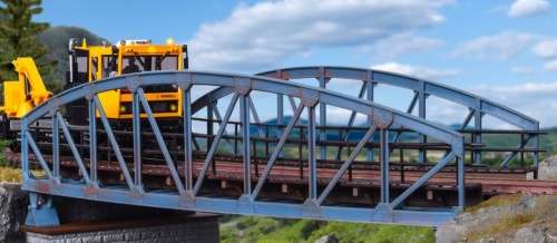 H0 gauge Girder Bridge, straight, 40mm trackbed / 180 mm long H0.1-87.HO Vollmer.2542