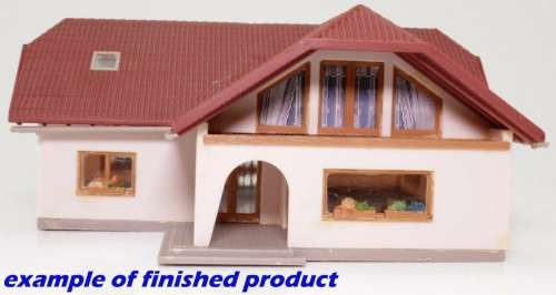 H0 gauge Corner Bungalow 155x145x75mm building kit #H0.1-87.HO Faller.130398