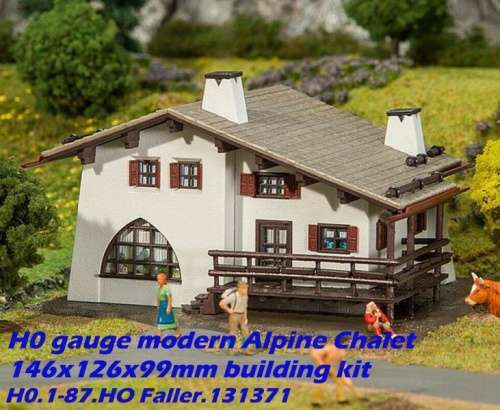 H0 gauge modern Alpine Chalet 146x126x99mm building kit #H0.1-87.HO Faller.131371