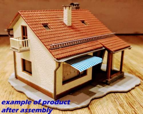 H0 gauge Country Villa 130x130x70mm building kit #H0.1-87.HO Vollmer.3713