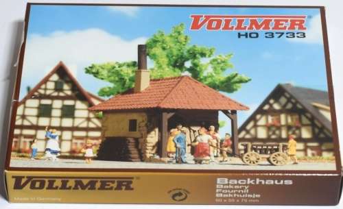 H0 gauge Communal Baking House 60x55x75mm building kit #H0.1-87.HO Vollmer.3733