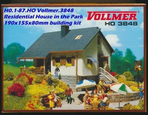 H0 gauge Residential House in the Park 190x155x80mm building kit #H0.1-87.HO  Vollmer.3848