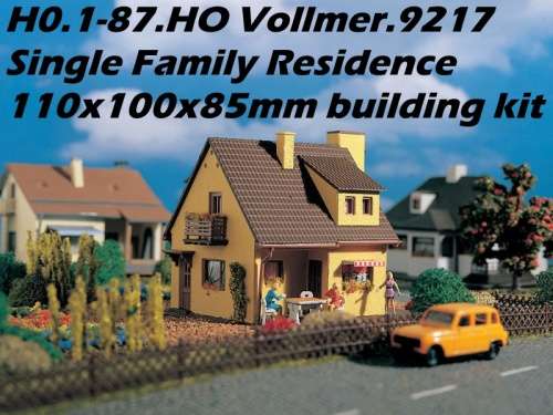 H0 gauge Single Family Residence 110x100x85mm building kit #H0.1-87.HO Vollmer.9217