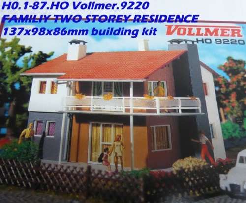 H0 gauge FAMILIY TWO STOREY RESIDENCE 137x98x86mm building kit #H0.1-87.HO Vollmer.9220