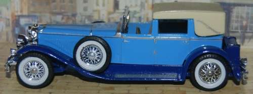 Duesenberg J Town Car Landaulette 1930 blue 1/43 MOY NEWinBlister #5758 instant wheels