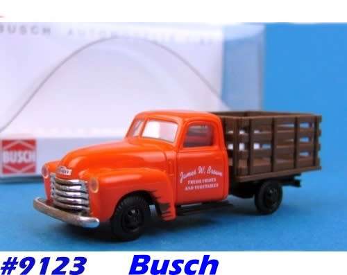 Chevrolet Farm Pick-Up 1950 lt.red H01/87 Busch NEW+boxed #9123 Busch