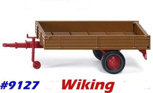 Trailer, agric single-axle, H01/87 Wining NEW+boxed #9127 Wiking