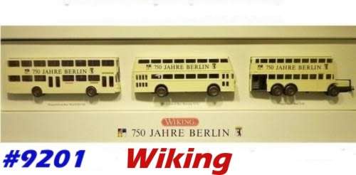 Doubledecker Busses of Berlin set of 3 white H01/87 Wiking NEW+boxed #9201 Wiking
