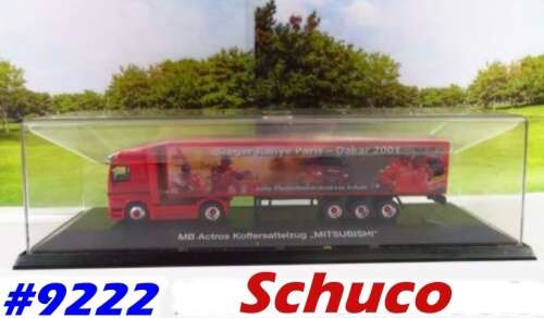Mercedes-Benz Actros truck + 3 axle trailer H01/87 Schuco NEW+boxed #9222 Schuco