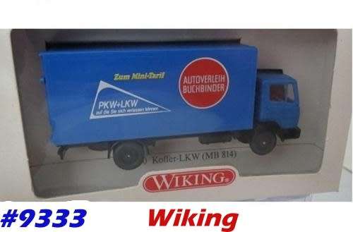 Mercedes-Benz MB814 closed Truck blue H01/87 Wiking NEW+boxed #9333 Wiking