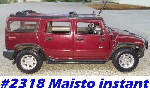 Hummer H2 SUV 2009 maroon, 1:27 Maisto pre-owned unboxed collector top condition #2318 instant
