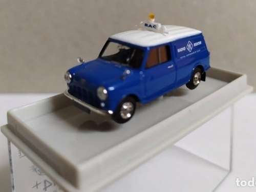 Austin Mini Van RAC Radio Rescue 1975 blue 1/87 HO gauge Brekina NEW+boxed