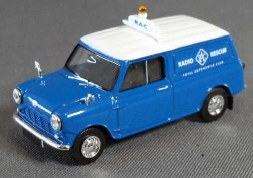 Austin Mini Van RAC Radio Rescue 1975 blue 1/87 HO gauge Brekina NEW+boxed