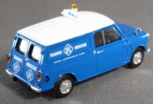 Austin Mini Van RAC Radio Rescue 1975 blue 1/87 HO gauge Brekina NEW+boxed