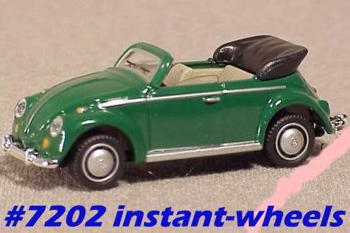 Volkswagen Beetle Cabriolet 1961 green 1/72 Schuco NEW+boxed    #7202 MWS wheels