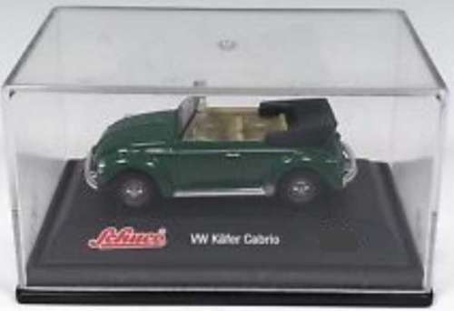Volkswagen Beetle Cabriolet 1961 green 1/72 Schuco NEW+boxed    #7202 MWS wheels