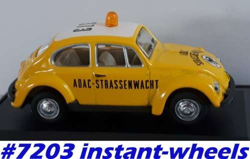 Volkswagen Beetle 1302 1970 ADAC yellow 1/72 Schuco NEW+boxed   #7203 MWS wheels