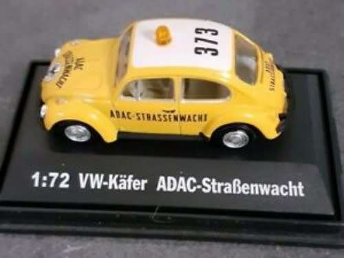Volkswagen Beetle 1302 1970 ADAC yellow 1/72 Schuco NEW+boxed   #7203 MWS wheels
