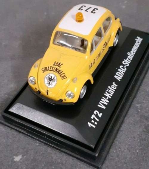 Volkswagen Beetle 1302 1970 ADAC yellow 1/72 Schuco NEW+boxed   #7203 MWS wheels