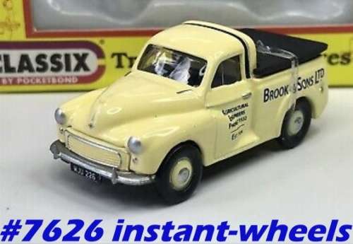 Morris Minor Pick Up 1965 cream Brook+Sons 1/76ClassixUK NEW+boxed  #7626 MWS wheels