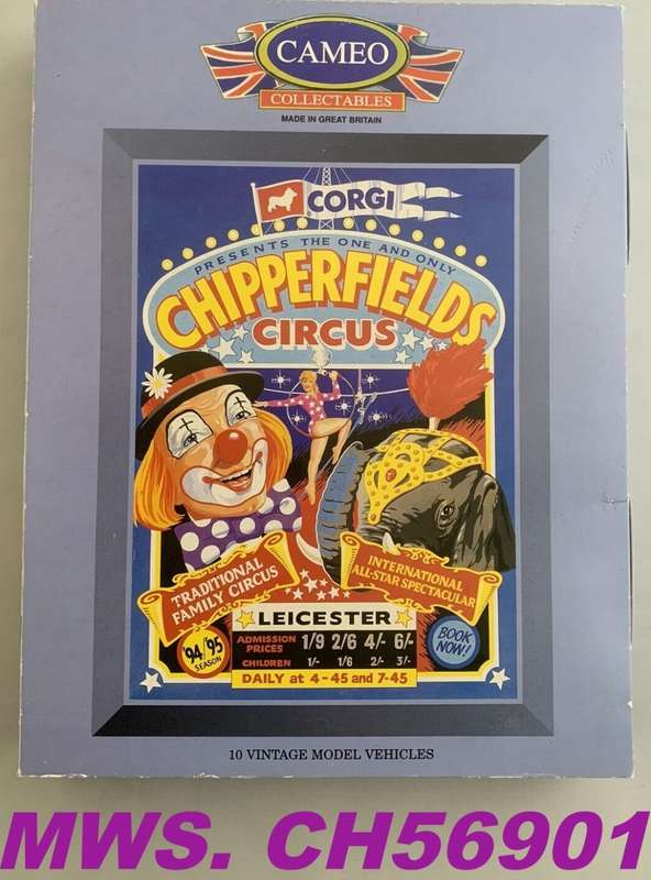 Chipperfields Circus - Corgi set 10 vintage vehicles 1:76 NEW+boxed, cert no. 4680......MWS. CH56901
