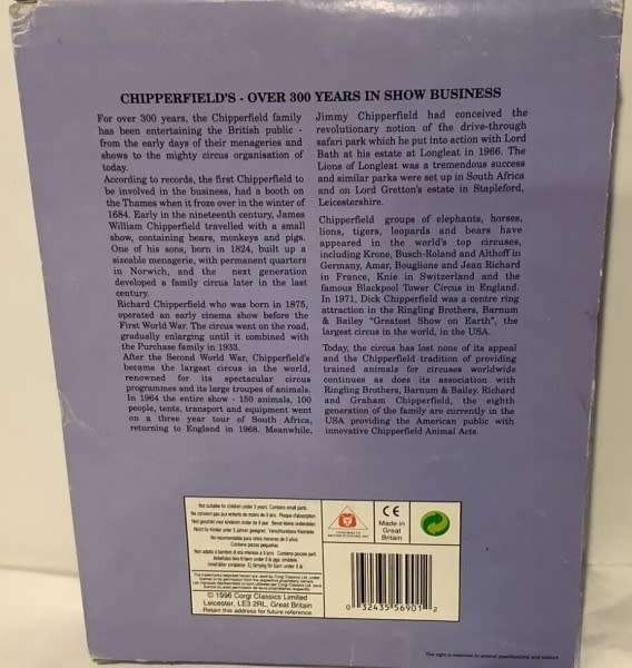 Chipperfields Circus - Corgi set 10 vintage vehicles 1:76 NEW+boxed, cert no. 4680......MWS. CH56901