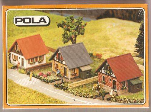 N scale - set of 3 rural Residences N224 by Pola - mint/unassembled