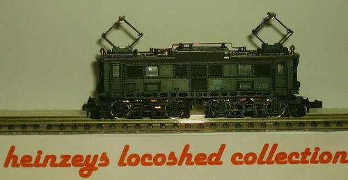 N gauge electric locomotive BR144 DB dark green by Minitrix - top condition - 7days money-back g'tee