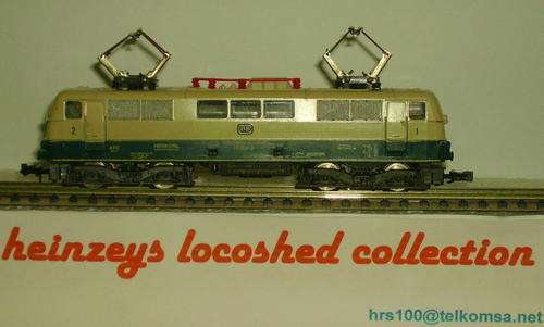 N gauge electric locomotive BR111 DB beige + blue - top condition - 7 days money-back guarantee!