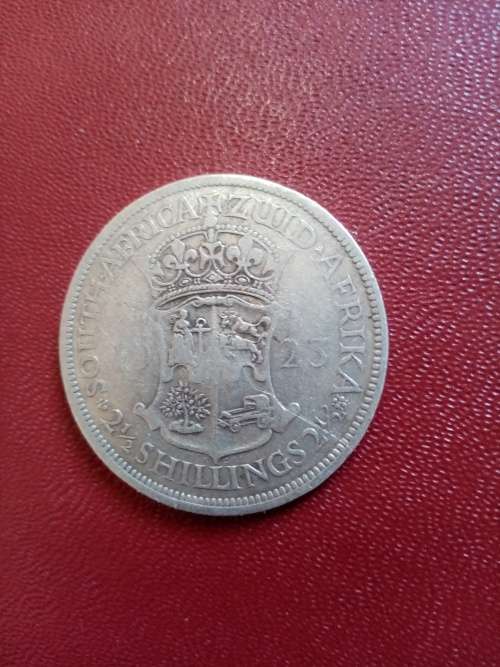 South African 2s 6d Silver Coin Dated 1923