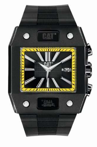 BRAND NEW Caterpillar Northcape Mens Watch Black and Yellow Square Dial N416121124 *STUNNING MODEL*
