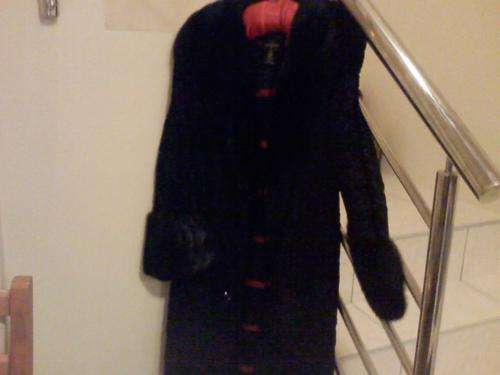 Black full length Fur Coat