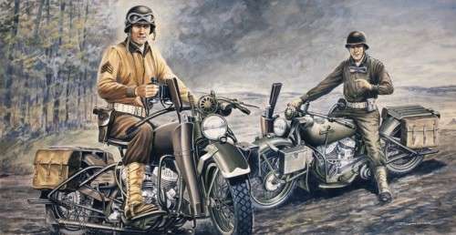 1/35 US Motorcycles WWII D-Day