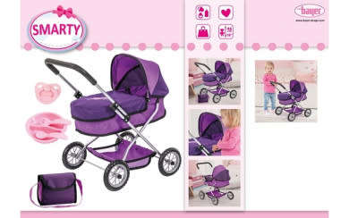 Smarty Doll's Pram Set with Bag & Accessories - Purple