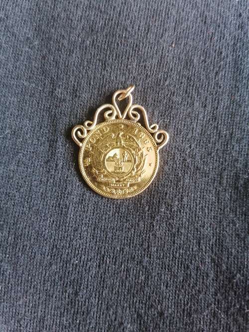 1895 ZAR 22ct Gold Half pond
