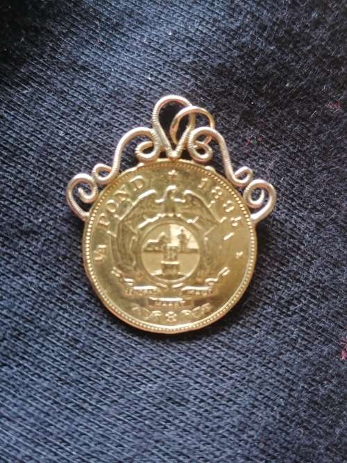 1895 ZAR 22ct Gold Half pond