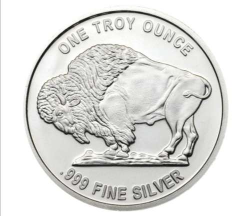 1 oz 99.99% Pure Silver Buffalo Unc.