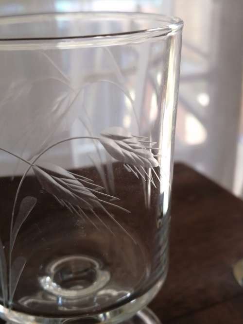 Wheat pattern vintage glasses