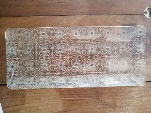 Rectanglar retro glass platter