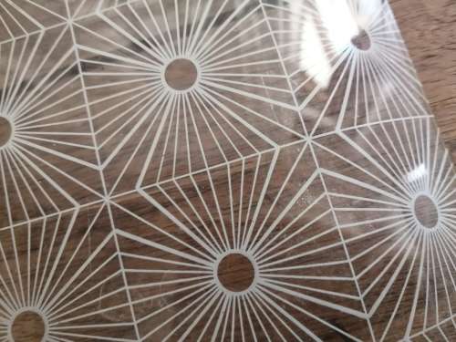 Rectanglar retro glass platter