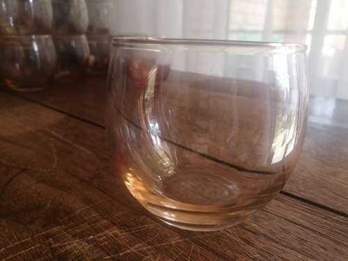 Peach vintage glass