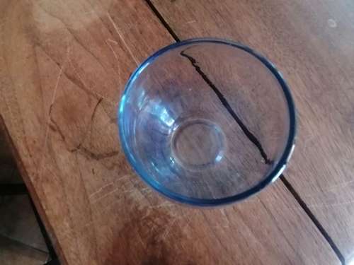 Vintage blue glass set of 2