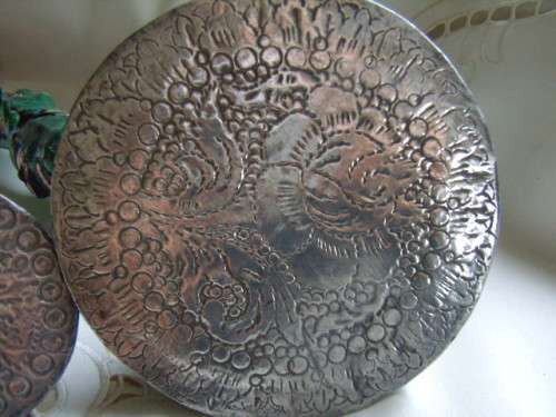 Cloisonne PH Artistic Enamel Sterling Silver Meena Parrot Bird on Tree PLUS  2 Smaller Birds