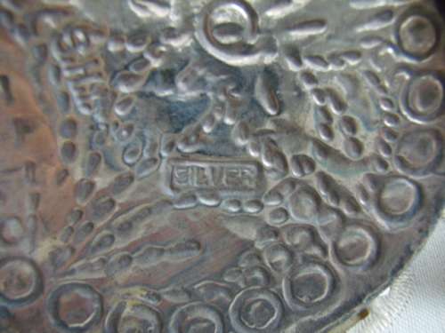 Cloisonne PH Artistic Enamel Sterling Silver Meena Parrot Bird on Tree PLUS  2 Smaller Birds
