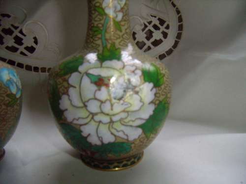 Cloisonne - Enamel Vases - Set of 2