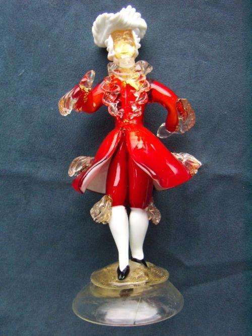 Sculpture Murano Glass Man Figurine - Reduced