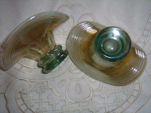Vintage Pair of Carnival Glass Small Bowls