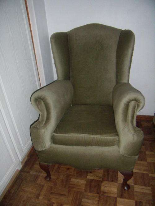 REDUCED - A Majestic Wing Back 4 Seater Lounge Suite - 2 Grand Chairs & 1 Couch