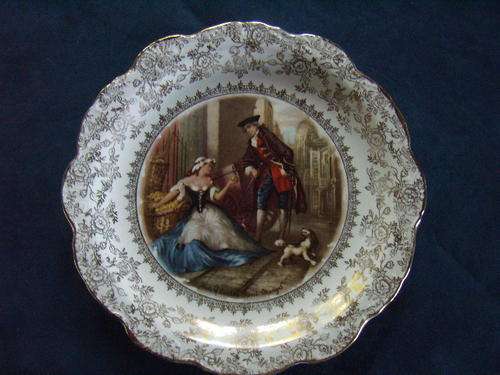 Old Foley / James Kent - Vintage Courting Scene Wall Plate Numbered 5224